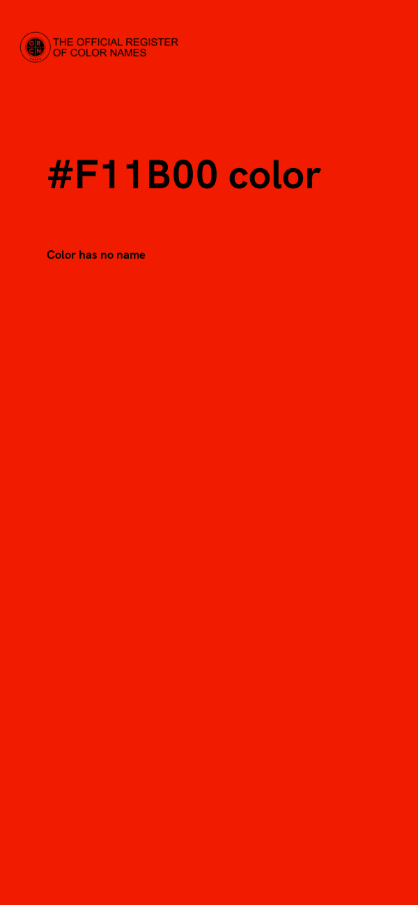 #F11B00 color image