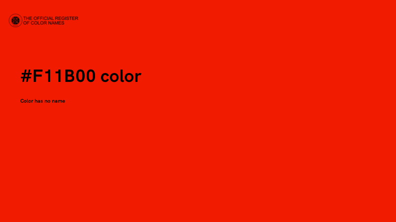 #F11B00 color image