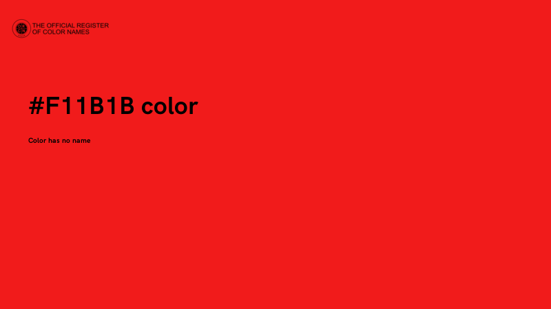 #F11B1B color image