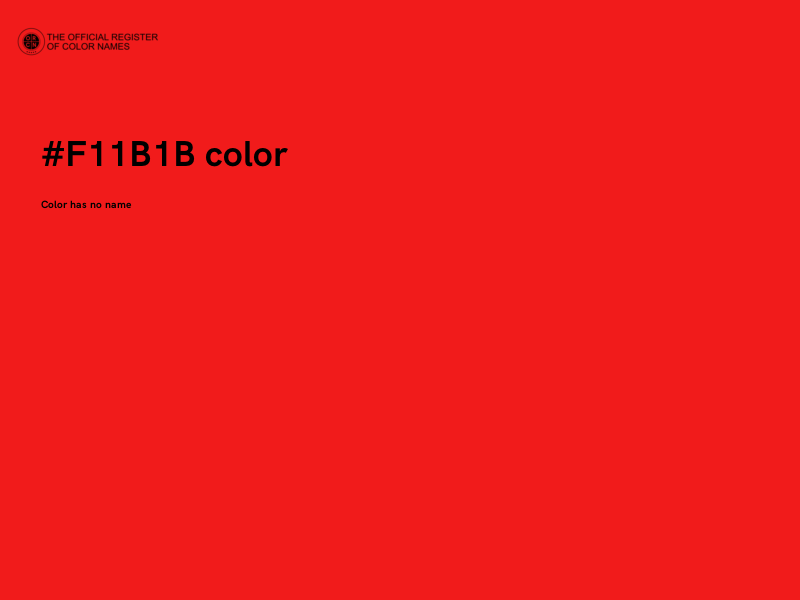 #F11B1B color image