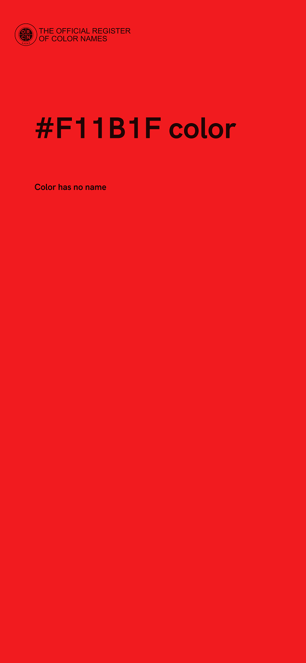 #F11B1F color image