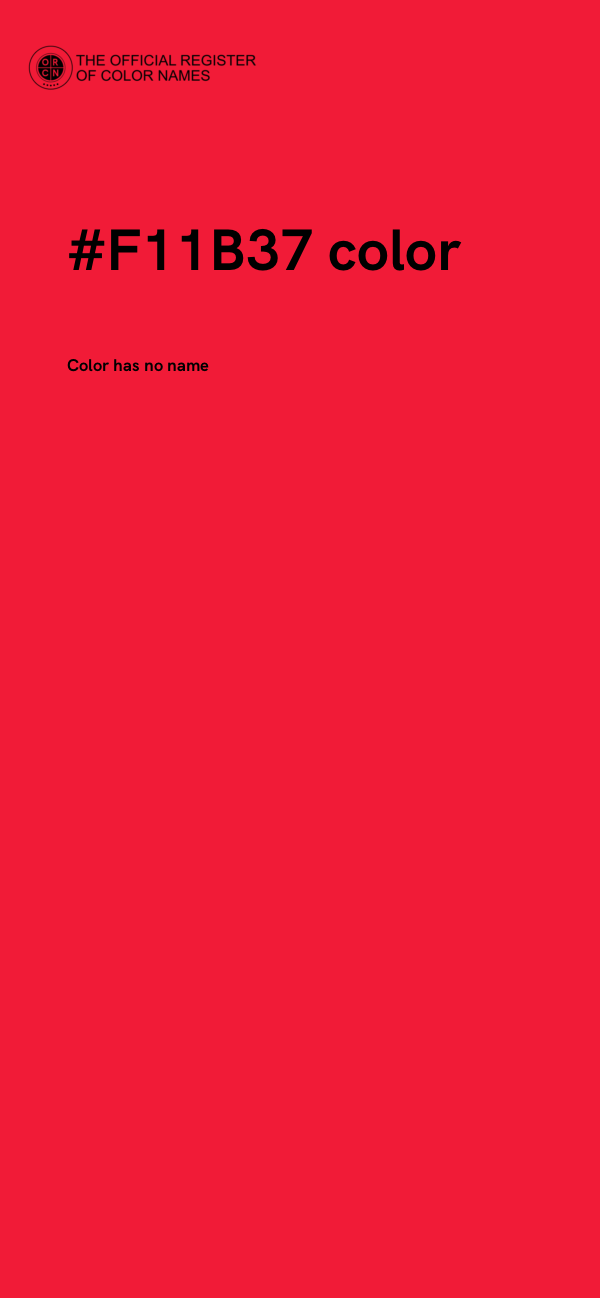 #F11B37 color image