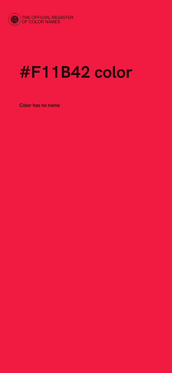 #F11B42 color image