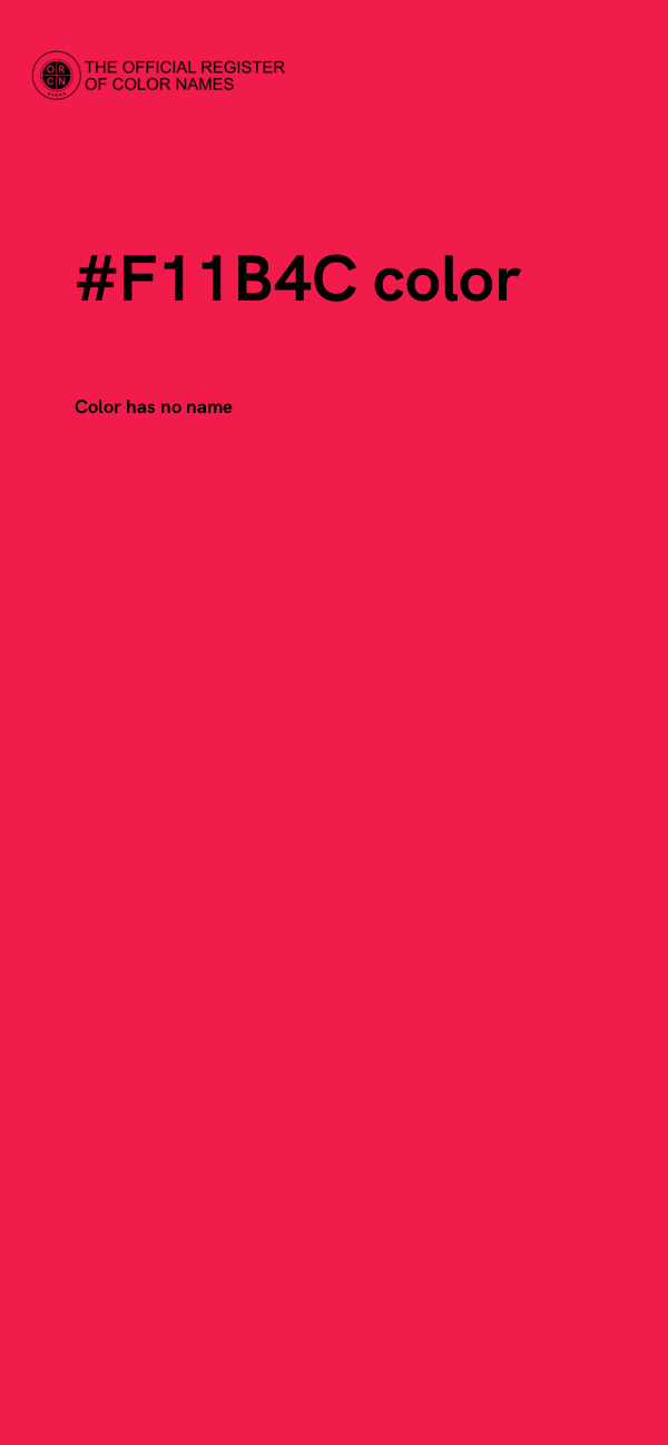 #F11B4C color image