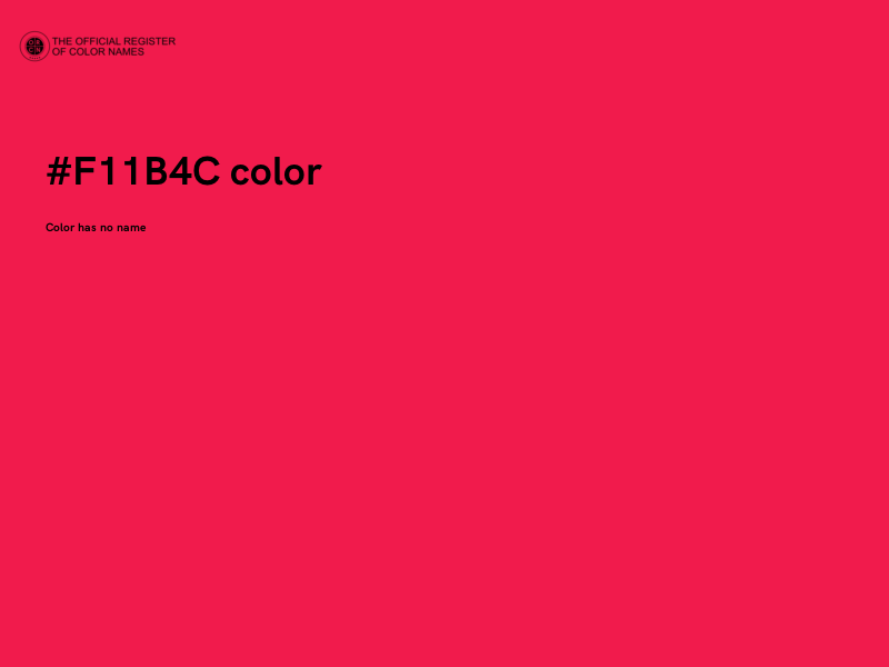 #F11B4C color image