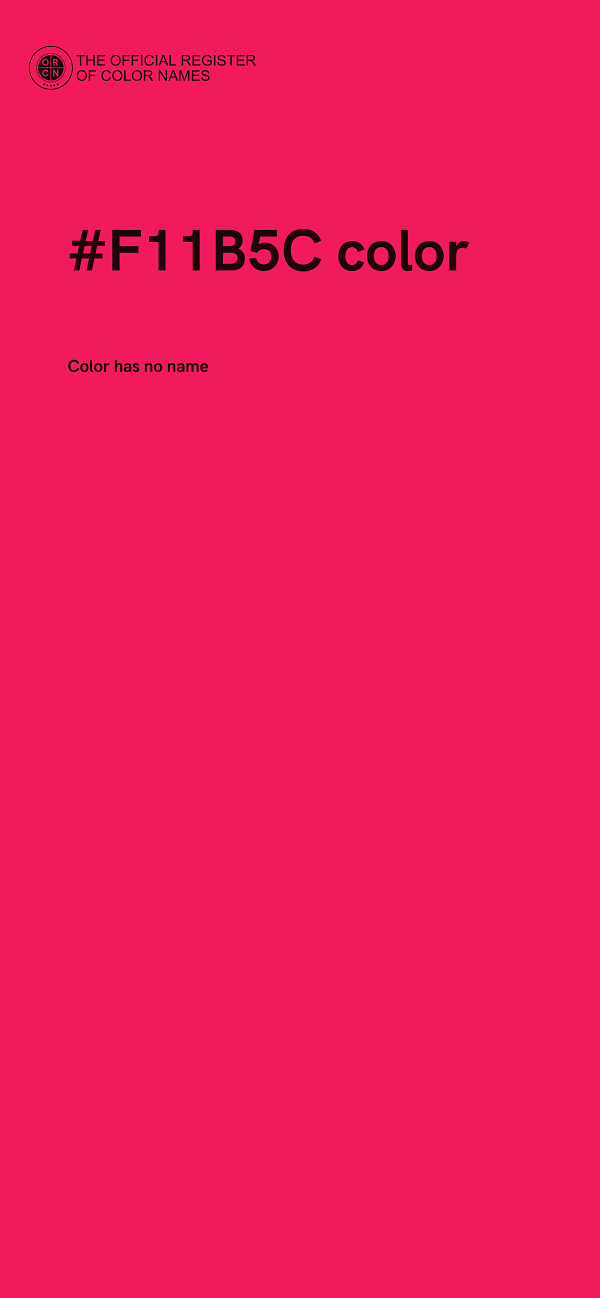 #F11B5C color image
