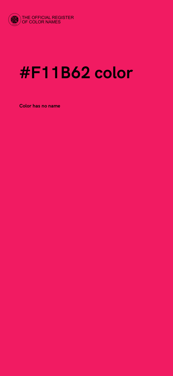 #F11B62 color image