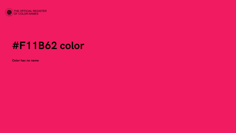 #F11B62 color image