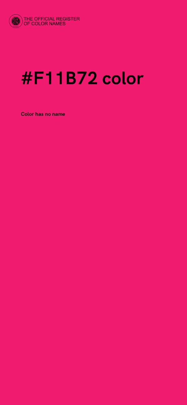 #F11B72 color image