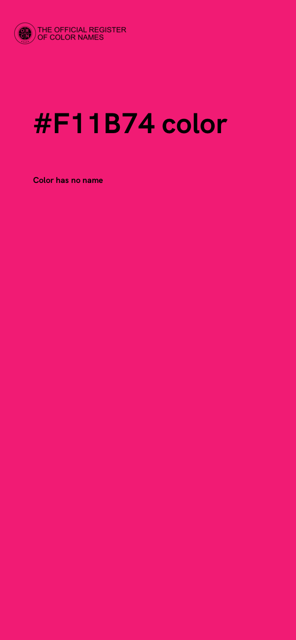 #F11B74 color image