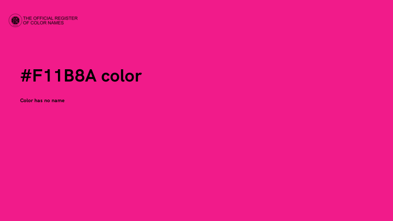 #F11B8A color image