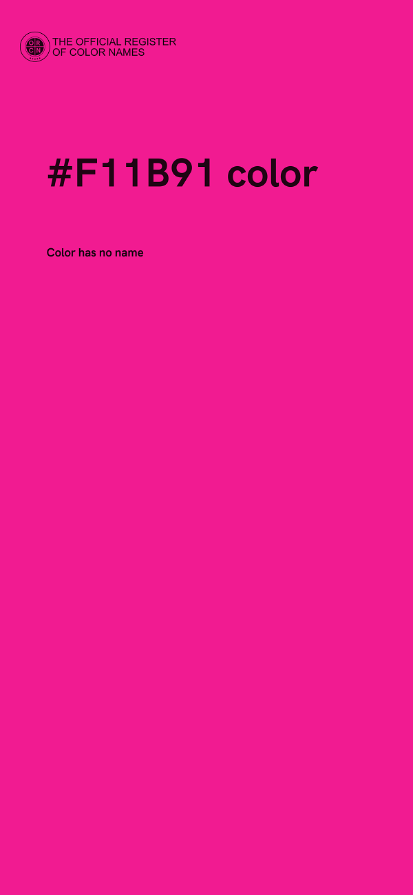 #F11B91 color image