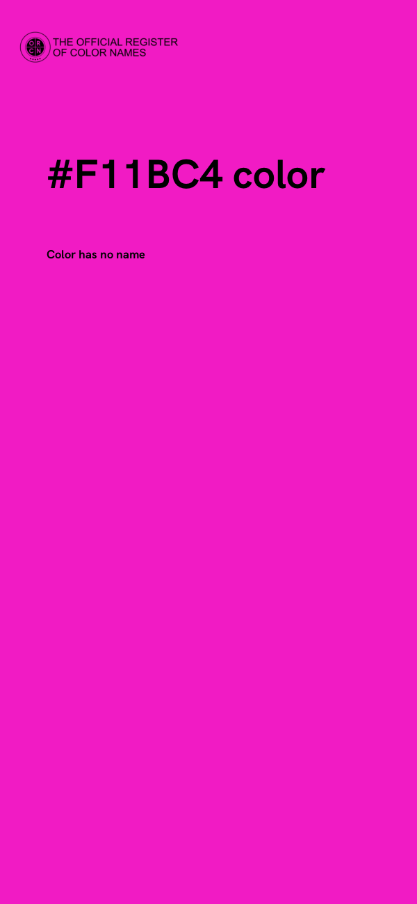 #F11BC4 color image