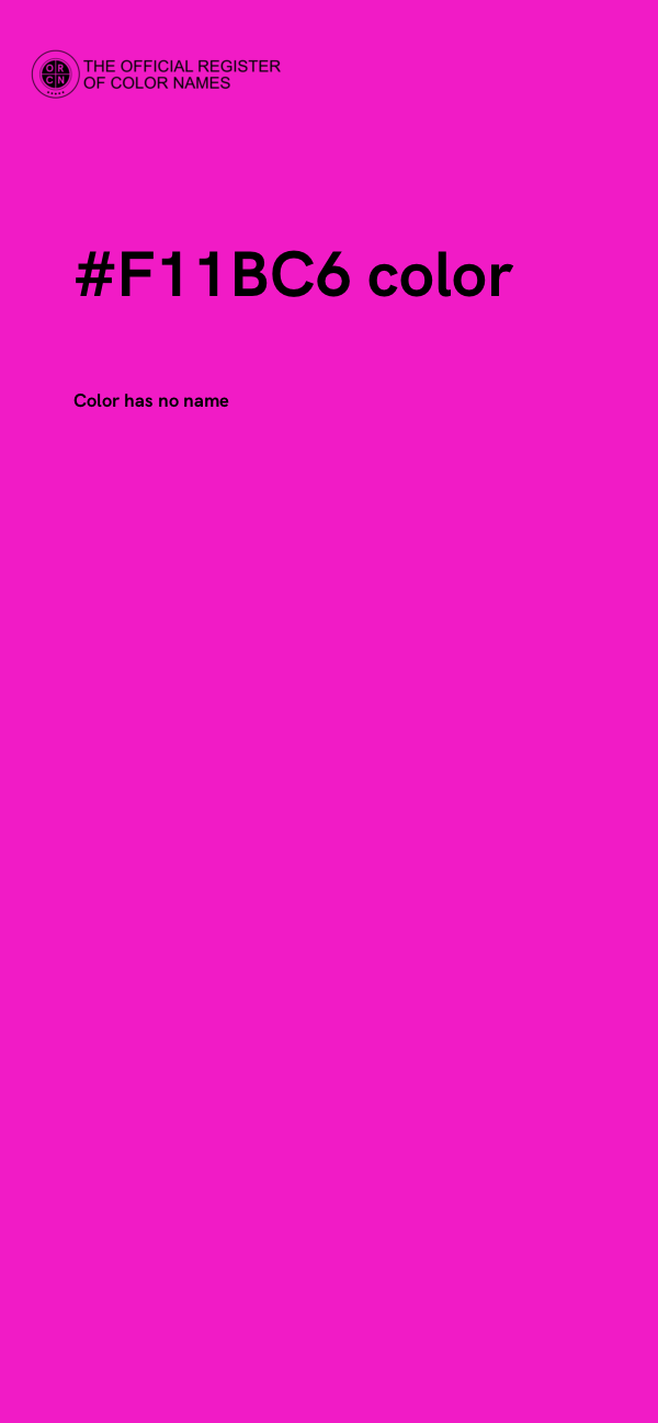 #F11BC6 color image