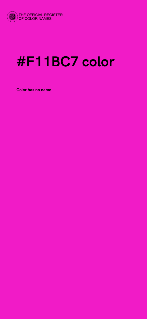#F11BC7 color image