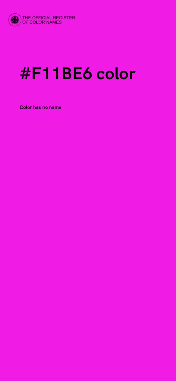 #F11BE6 color image