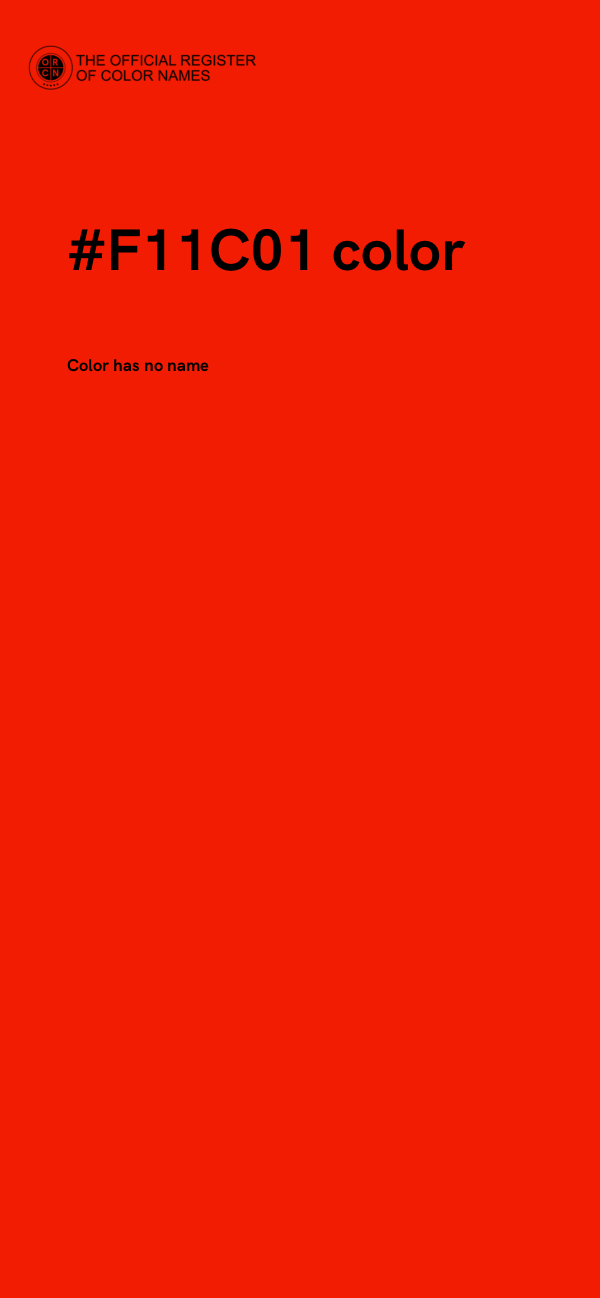 #F11C01 color image