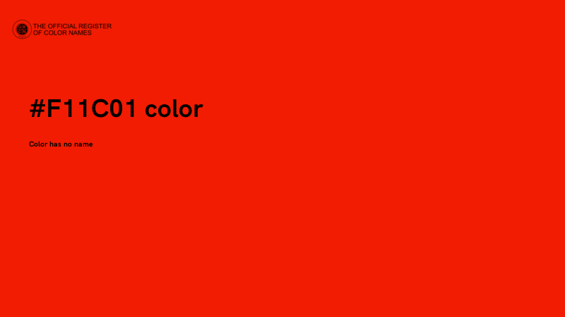 #F11C01 color image