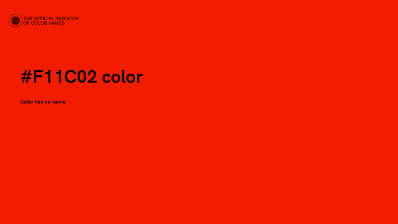 #F11C02 color image