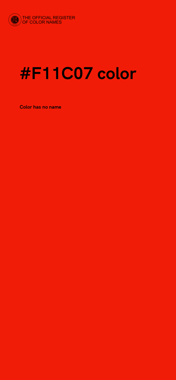 #F11C07 color image