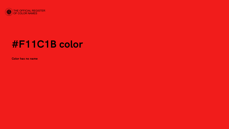 #F11C1B color image