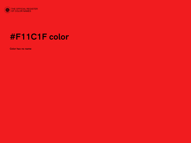 #F11C1F color image