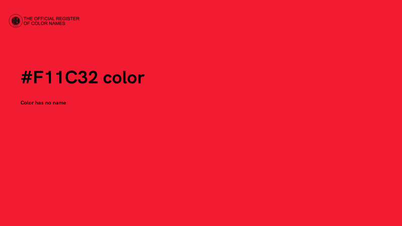 #F11C32 color image