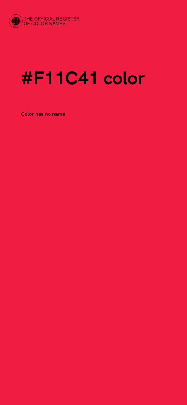 #F11C41 color image