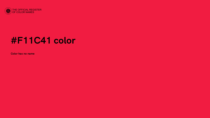 #F11C41 color image