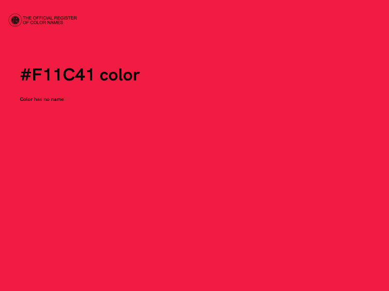 #F11C41 color image
