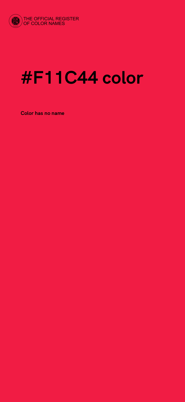 #F11C44 color image