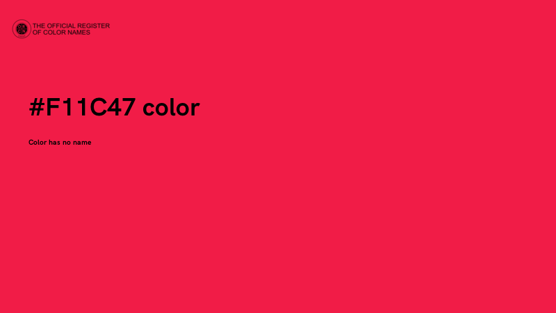 #F11C47 color image