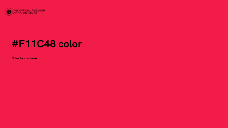 #F11C48 color image