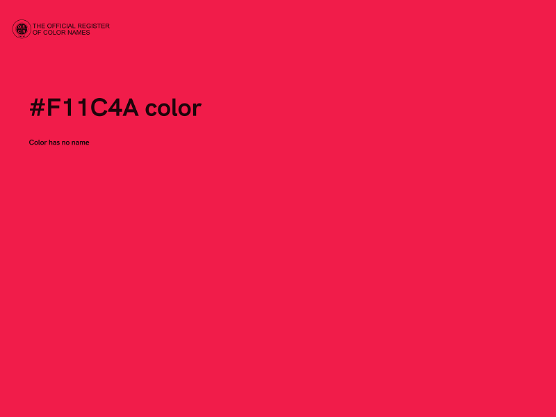 #F11C4A color image
