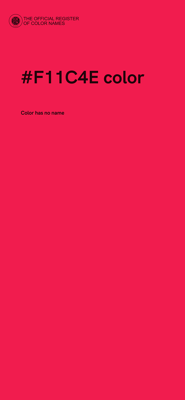 #F11C4E color image