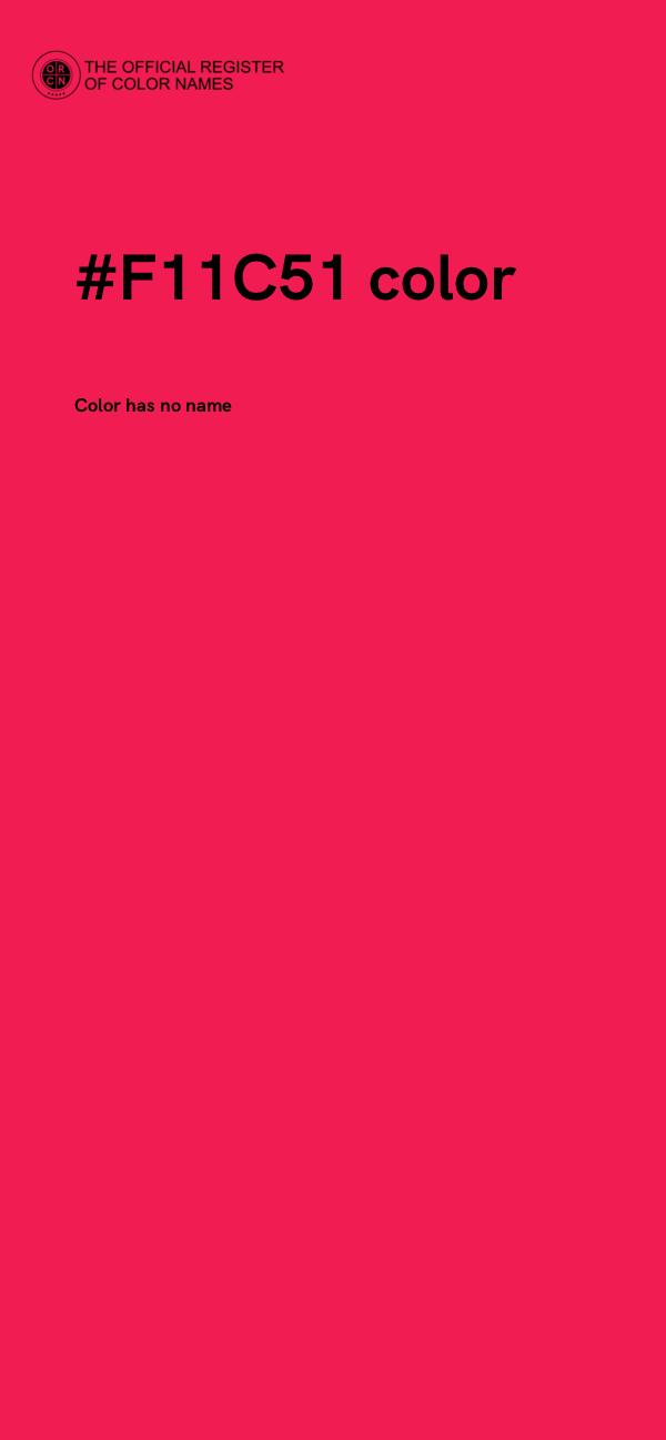 #F11C51 color image