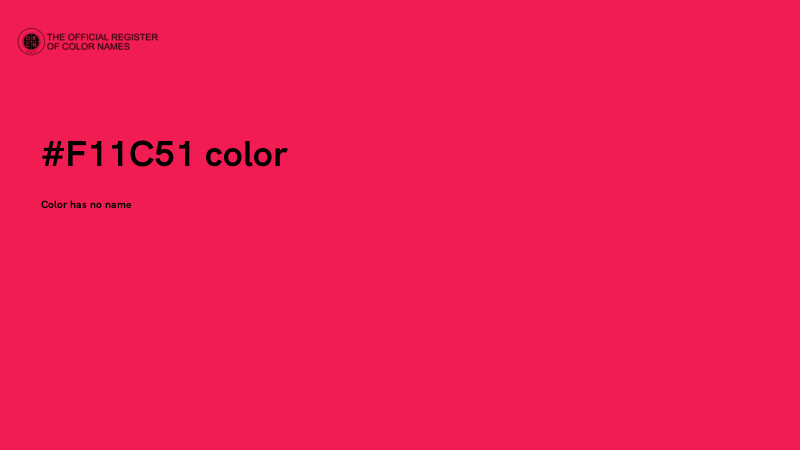 #F11C51 color image