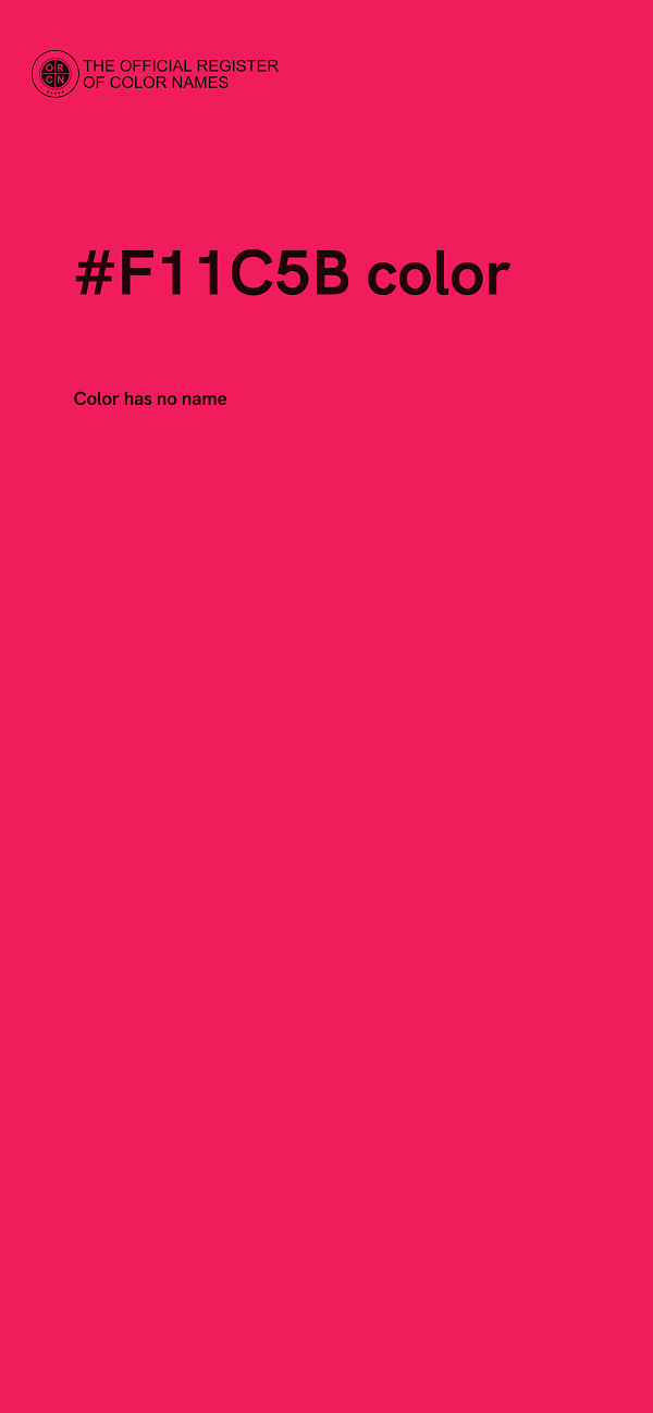 #F11C5B color image