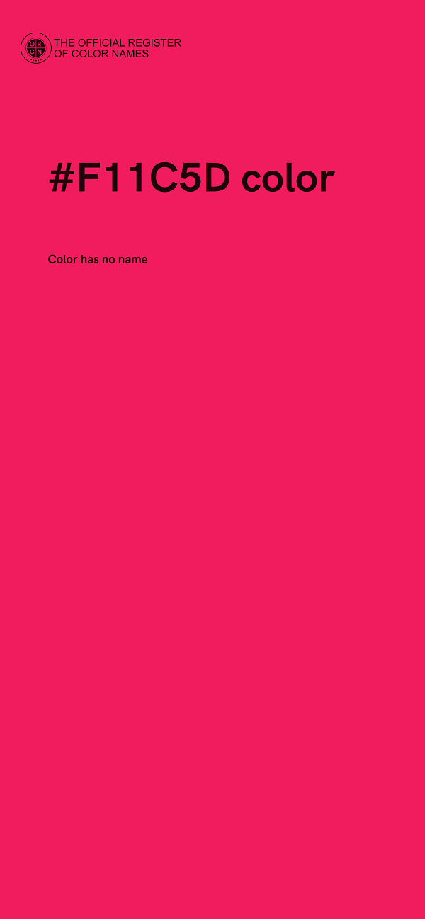 #F11C5D color image
