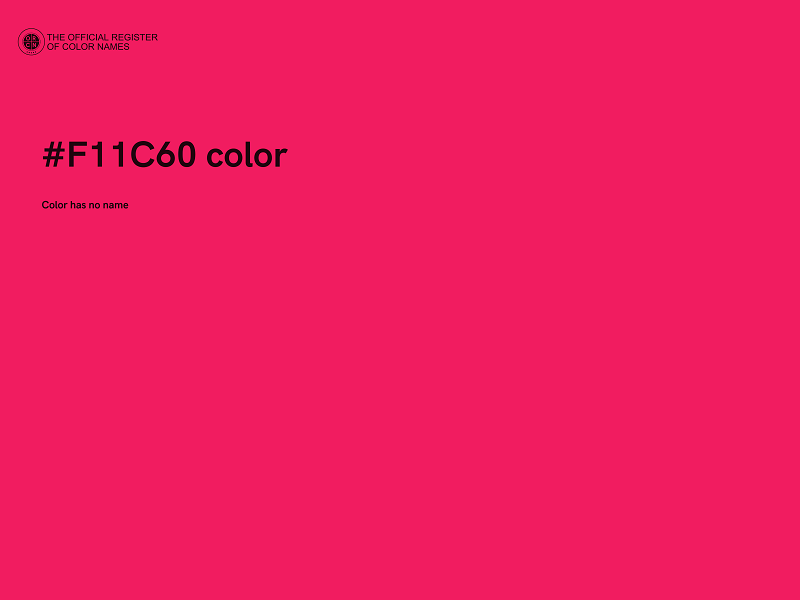 #F11C60 color image