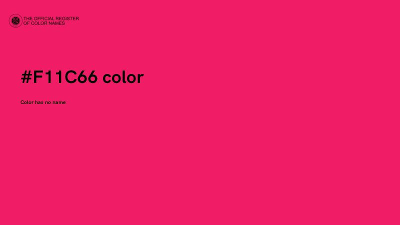 #F11C66 color image