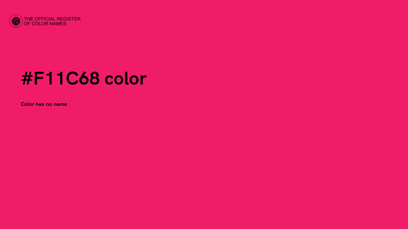 #F11C68 color image