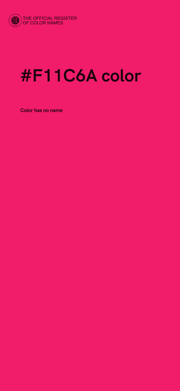 #F11C6A color image