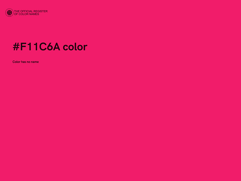 #F11C6A color image