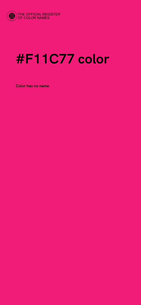 #F11C77 color image