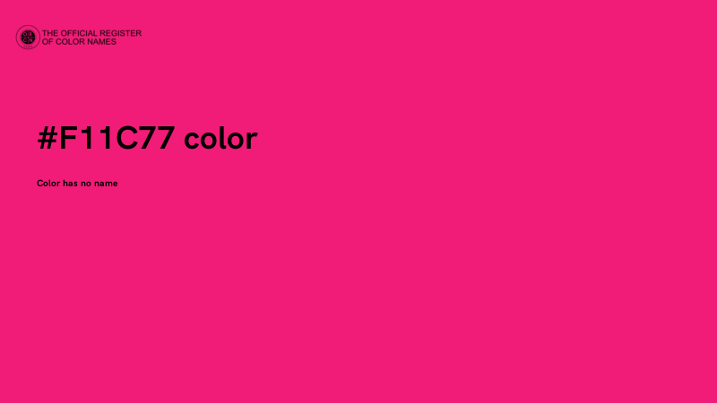 #F11C77 color image