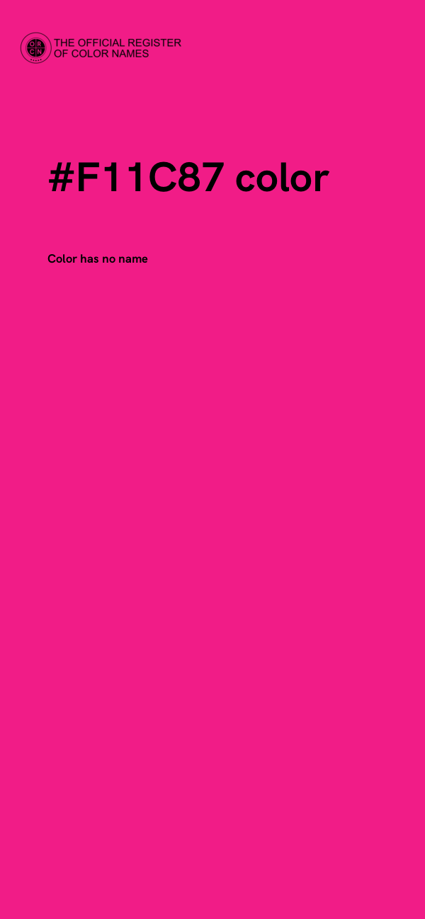 #F11C87 color image