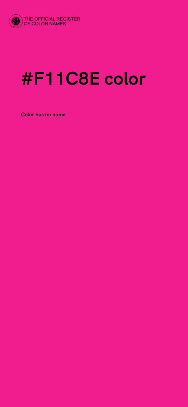 #F11C8E color image