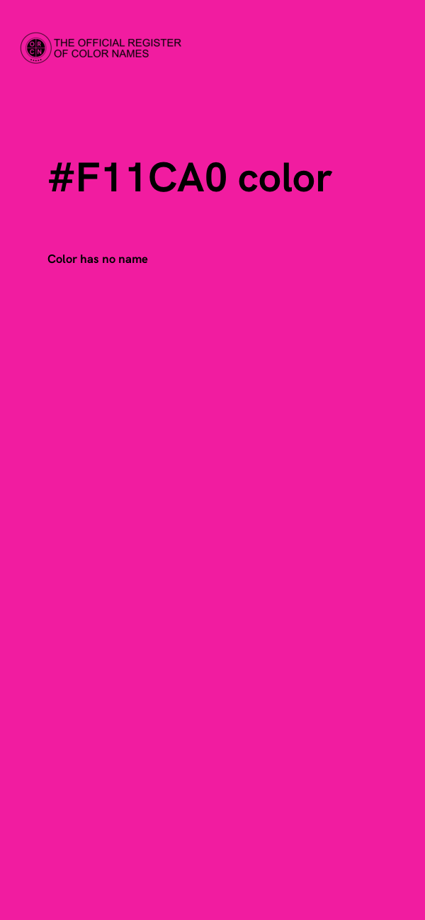 #F11CA0 color image