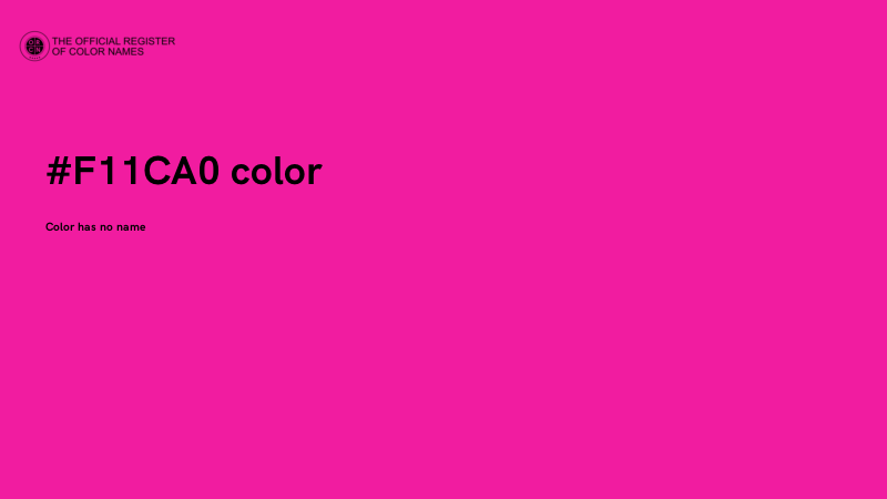 #F11CA0 color image